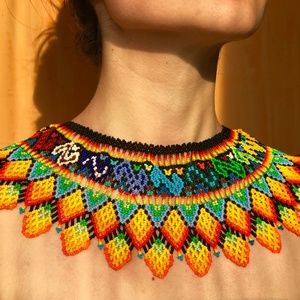 Embera Chami Okama Native Bead Handmade Necklace.